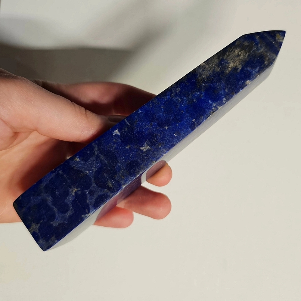 6in Lapis Lazuli Obelisk 10.1oz (286.3g) Blue Crystal from Afghanistan